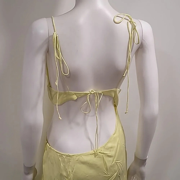 FOR Love & Lemons Kyra Cut Out Maxi Dress in Yellow - Picture 9 of 12